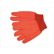HI Viz Orange 24-Oz. Double Palm Cotton/Poly Oil Field Gloves 