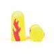 EARsoft 312-1252 Uncorded Yellow Neon Blast Earplugs, 33 NRR