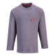 Portwest FR01 Grey Crew FR Long Sleeve Shirt