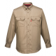 Portwest FR89 Khaki Flame Resistant Button Down Shirt