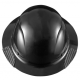 DAX Matte Black Fiber Resin Full Brim Hard Hat HDF-15KG