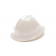 Pyramex Full Brim White Hard Hat with Ratchet Suspension 26110