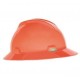 Hi-Viz Orange Full Brim MSA Hard Hat, 489360, orange hard hats