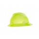 MSA Hard Hat 10061515, Full Brim Hi-Viz Yellow Green , msa hard hat with ratchet suspension