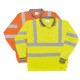 Class 3 Hi Visibility Long Sleeve Polo Shirt